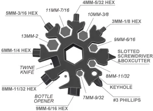 18 en 1 Multi-herramienta Copo de Nieve -- Free Shipping!!
