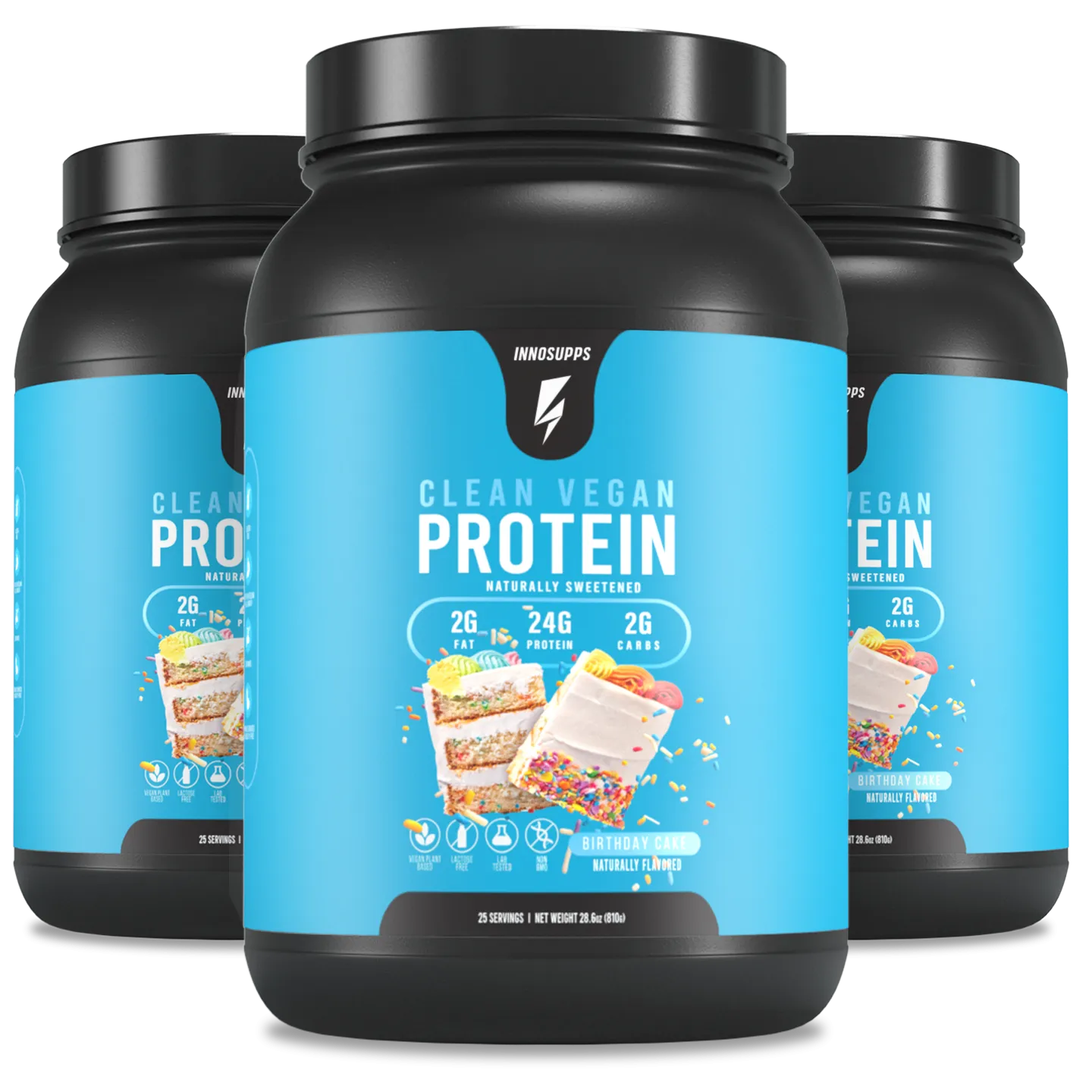 3 Tubs of Clean Vegan Protein