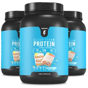 3 Tubs of Clean Vegan Protein