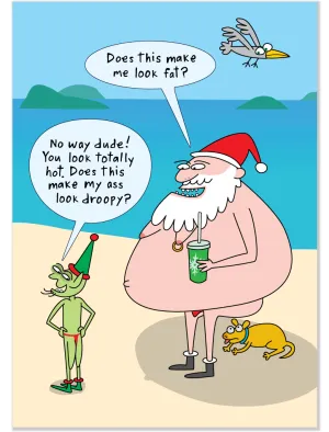 300 Xmas Thongs (Christmas Card)
