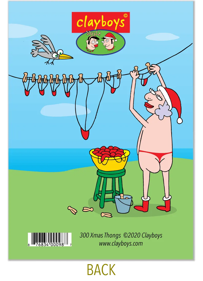 300 Xmas Thongs (Christmas Card)