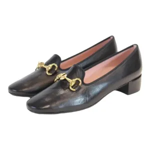 45910 - Black Soft Leather Heel for Teen/Women by Pretty Ballerinas