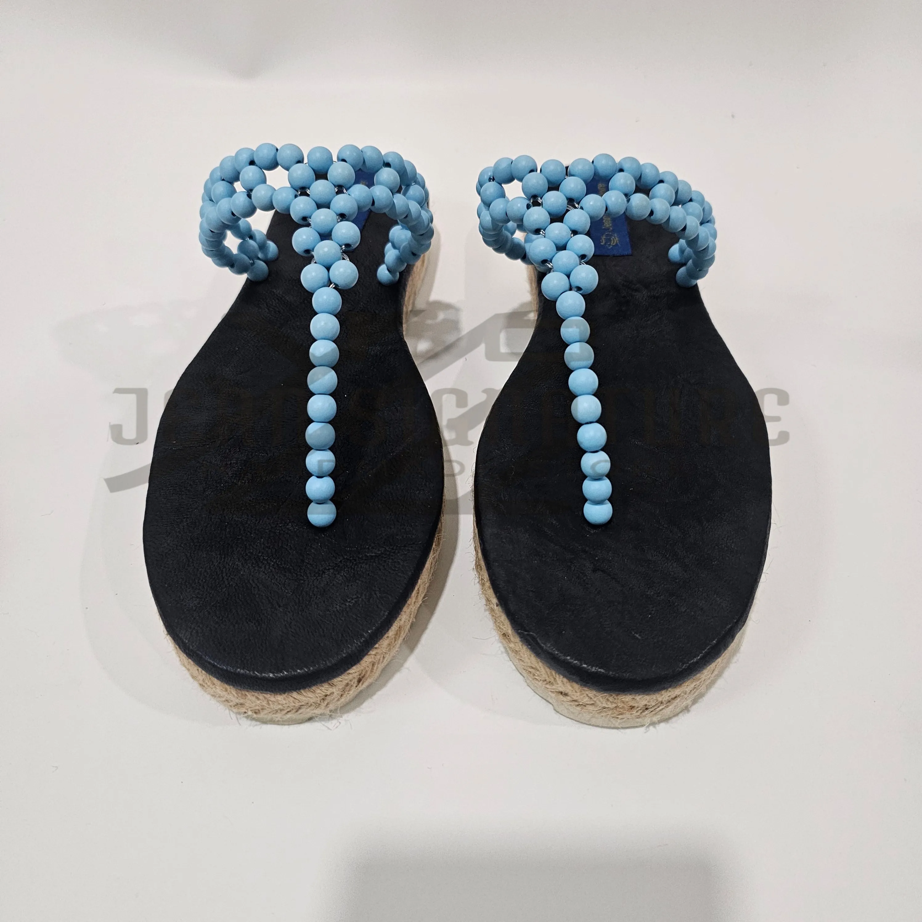 Adeline Espadrille Beaded Flip-Flop (Blue/Black) - 04