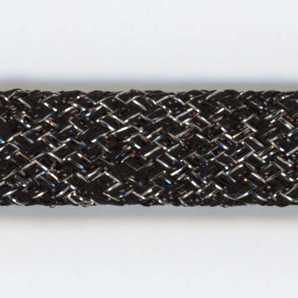 Antique Metallic Spindle Cord #9 Black Silver