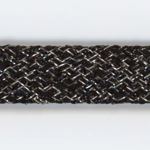 Antique Metallic Spindle Cord #9 Black Silver