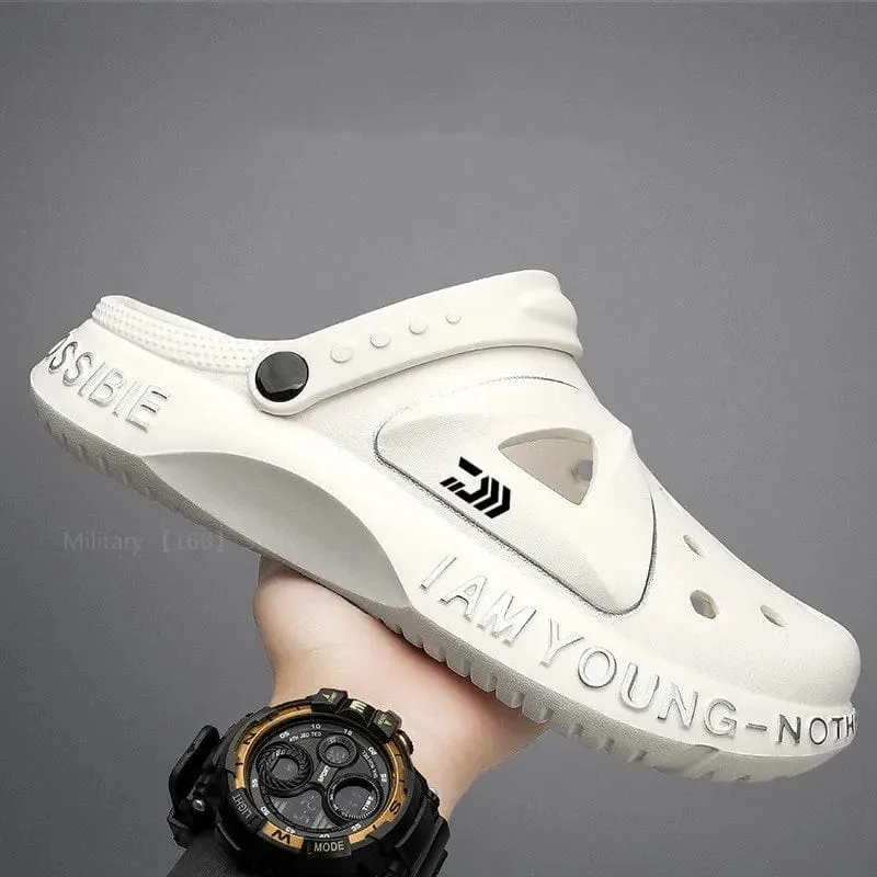AquaSport: Dual-use Beach Slippers, Men's Work Non-slip Wear Crocs