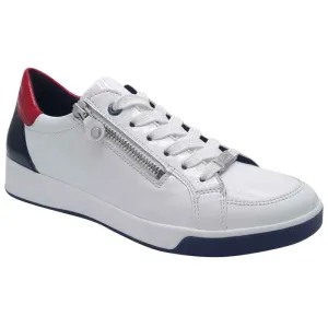 Ara Womens White Lace-up Sneaker 12-34432-82