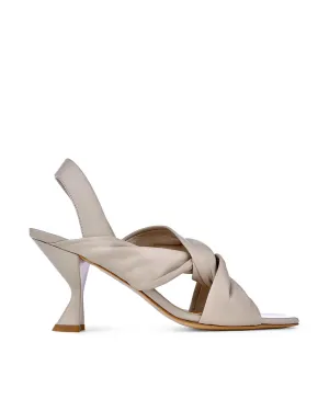 Asami Nude Beige Soft Nappa Sandals