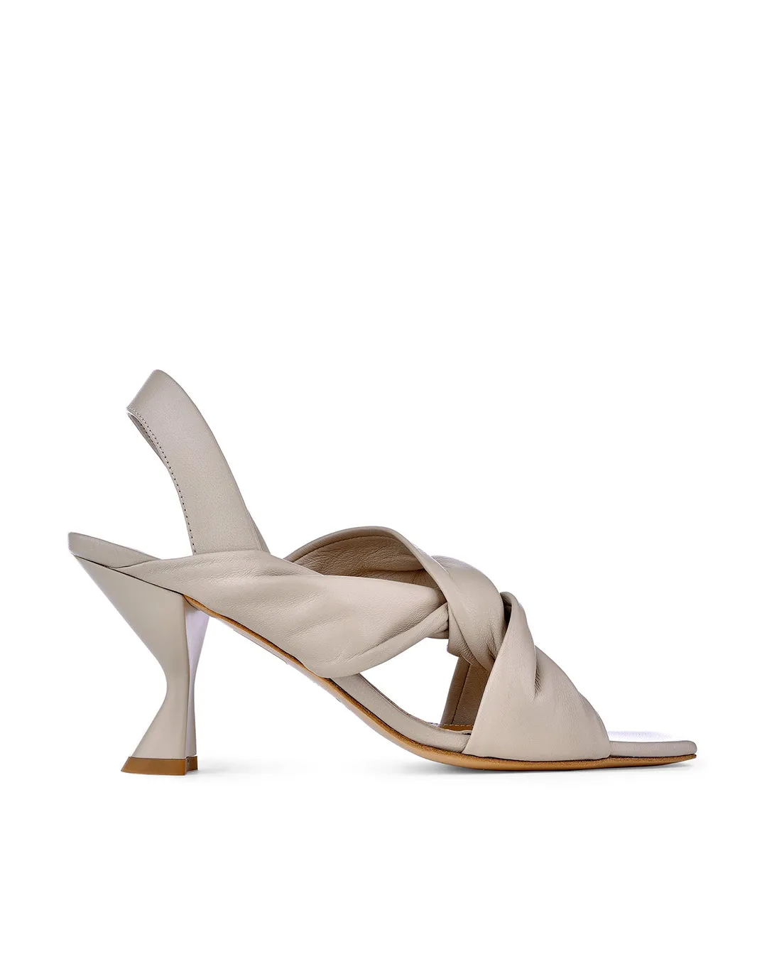 Asami Nude Beige Soft Nappa Sandals