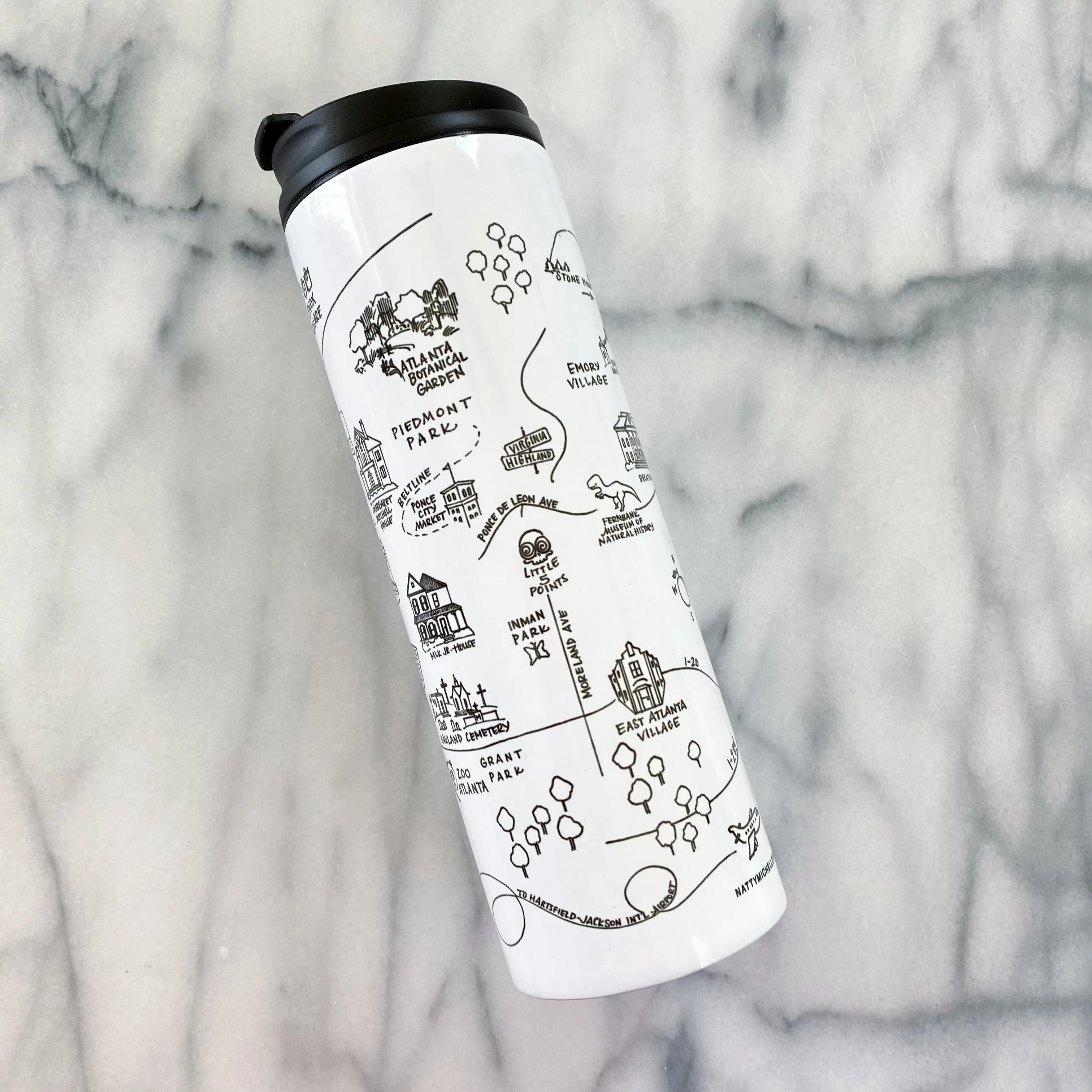 Atlanta map tumbler