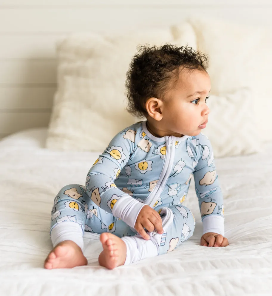 Baby Boys Blue Breakfast Buddies Sleepsuit