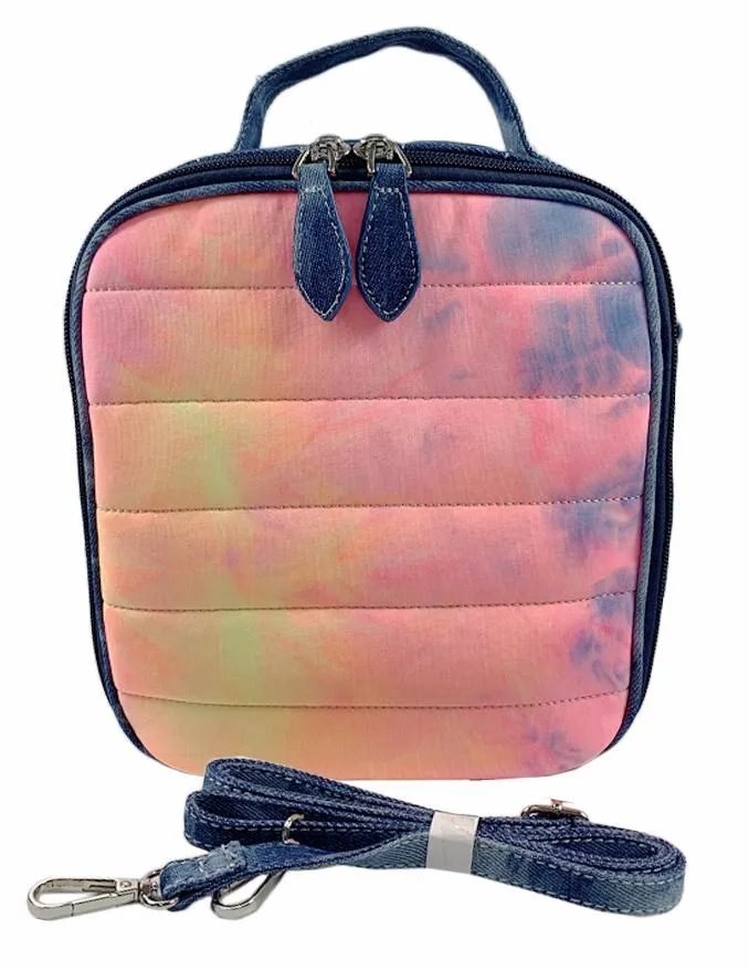 Bari Lynn Neon Tie Dye Denim Lunch Box