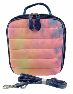Bari Lynn Neon Tie Dye Denim Lunch Box