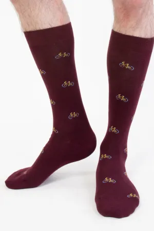 bicycle burdeos sock