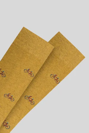 bicycle yellow sock