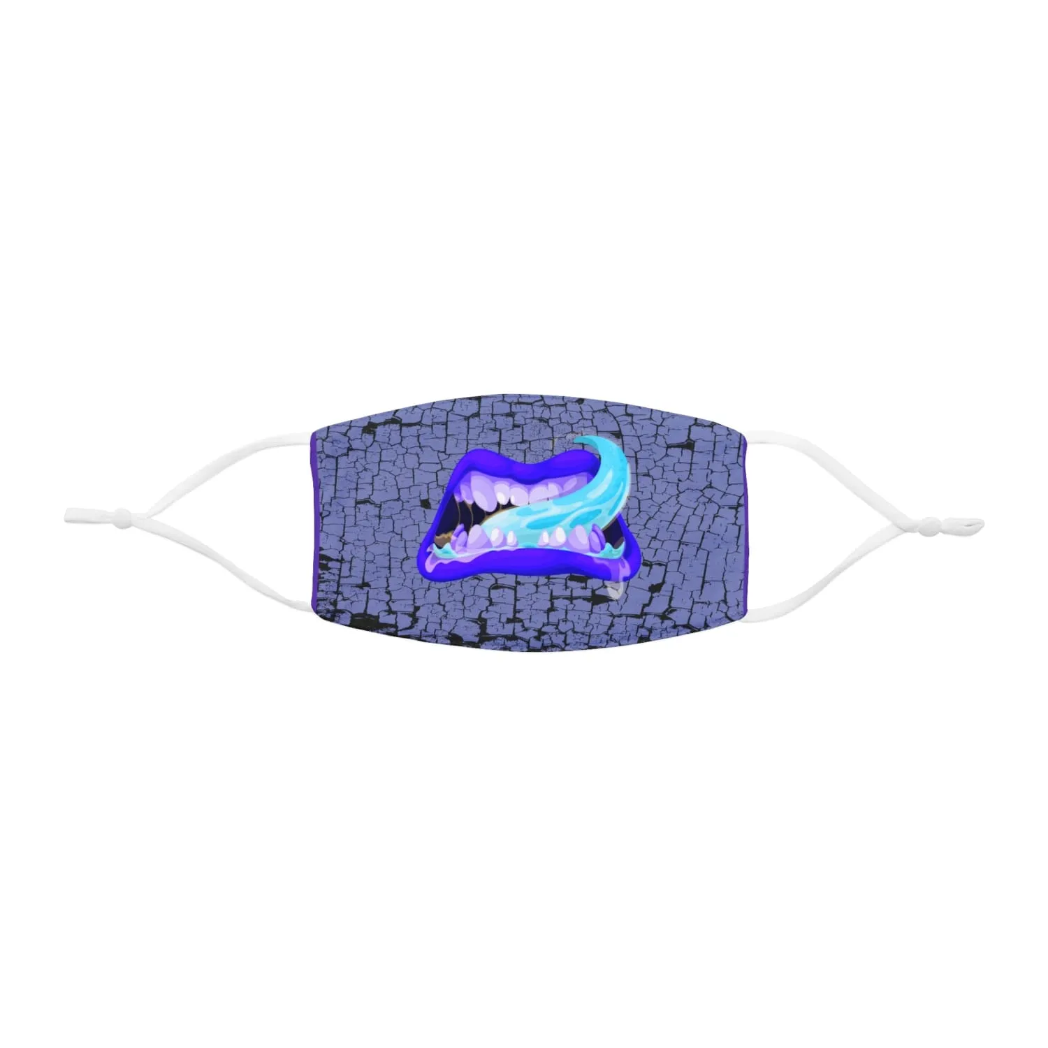 Blue Monster Mouth Snug-Fit Fabric Face Mask