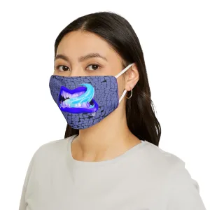 Blue Monster Mouth Snug-Fit Fabric Face Mask