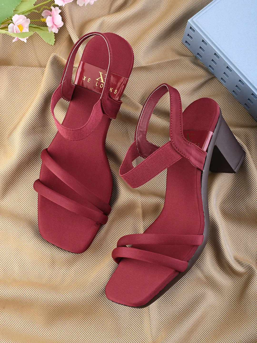 Bold & Trendy , Soft Block High Heels Sandals