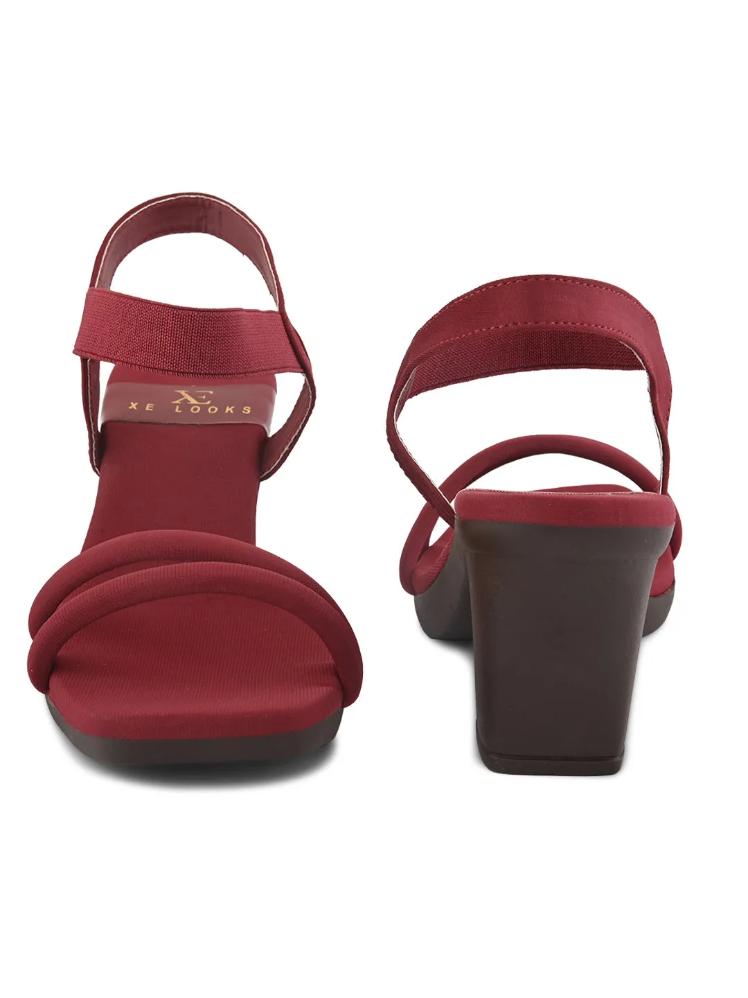 Bold & Trendy , Soft Block High Heels Sandals
