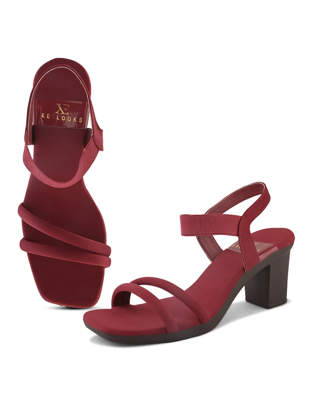 Bold & Trendy , Soft Block High Heels Sandals