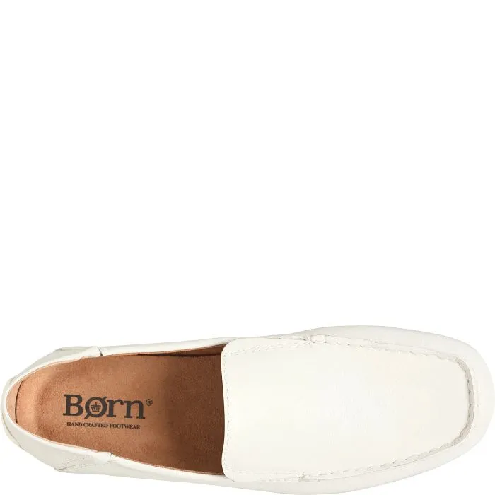 Born Men's Marcel Driving Moc - White (Sea Salt)