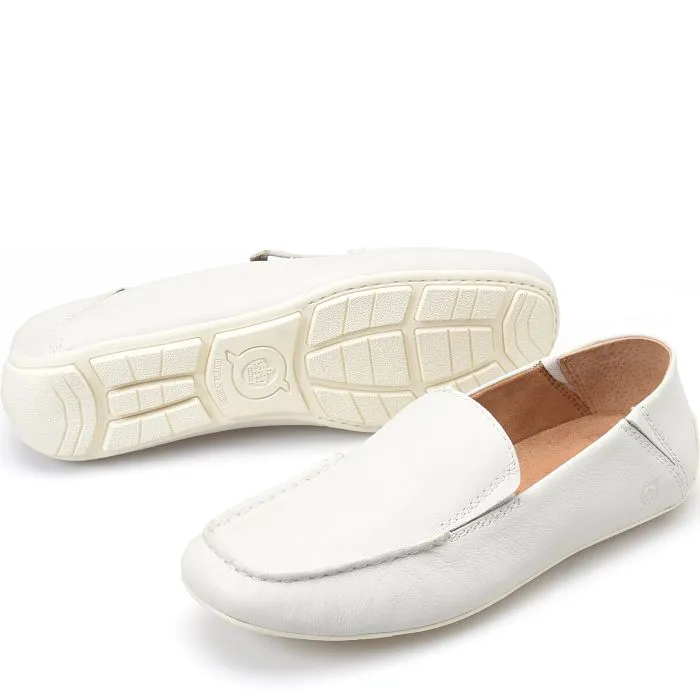 Born Men's Marcel Driving Moc - White (Sea Salt)