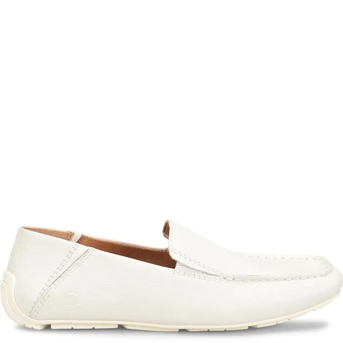 Born Men's Marcel Driving Moc - White (Sea Salt)