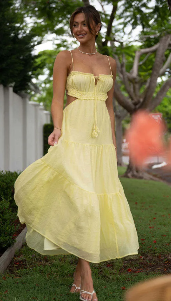 Breezy Tiered V-Neck Sleeveless Chiffon Maxi Dress