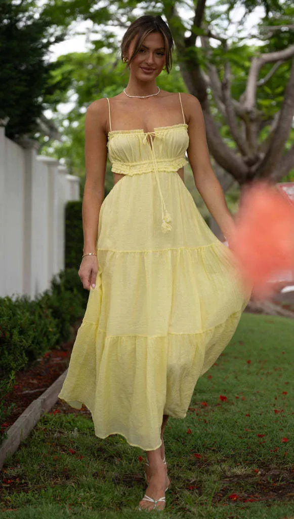 Breezy Tiered V-Neck Sleeveless Chiffon Maxi Dress