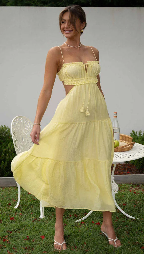 Breezy Tiered V-Neck Sleeveless Chiffon Maxi Dress