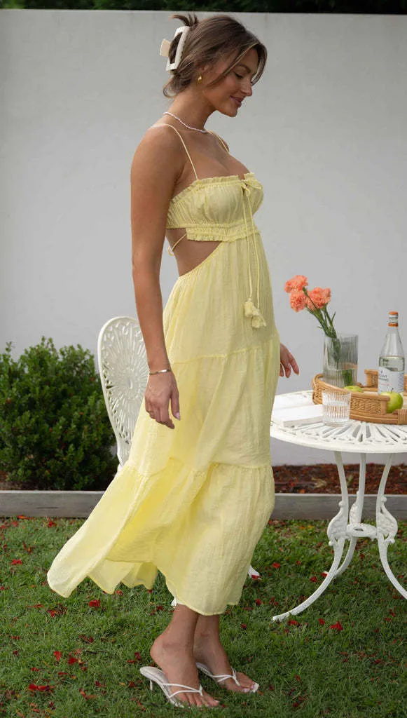 Breezy Tiered V-Neck Sleeveless Chiffon Maxi Dress