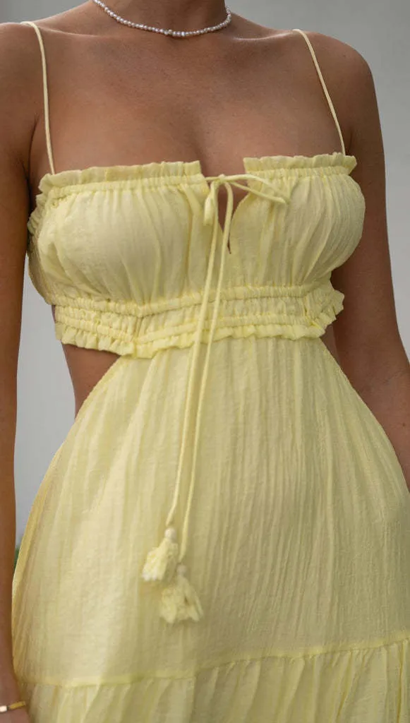 Breezy Tiered V-Neck Sleeveless Chiffon Maxi Dress