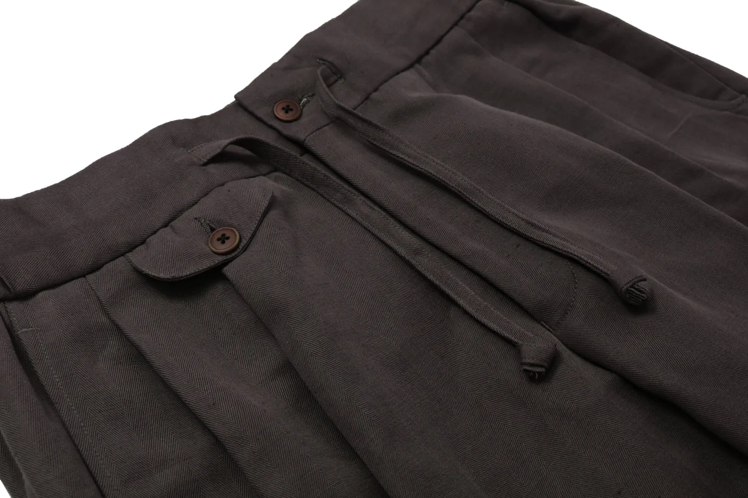 Brown Linen Bermuda Shorts