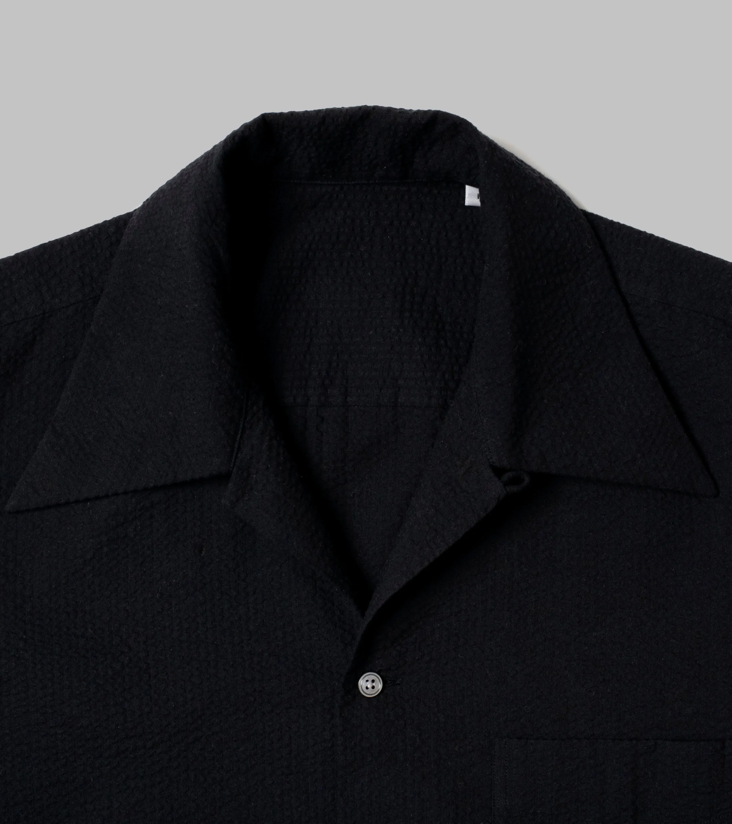 Cabana Shirt Black Seersucker