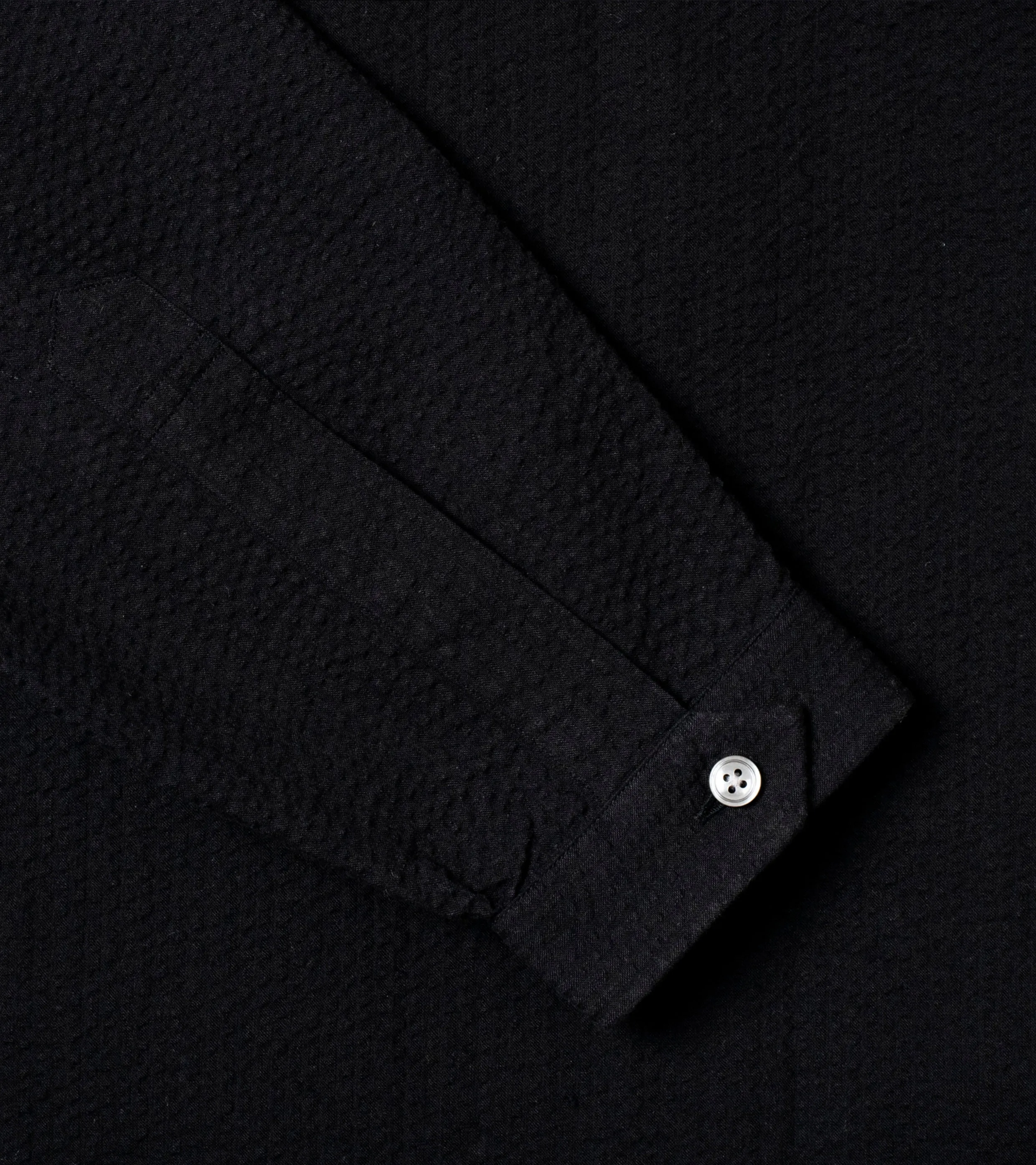 Cabana Shirt Black Seersucker