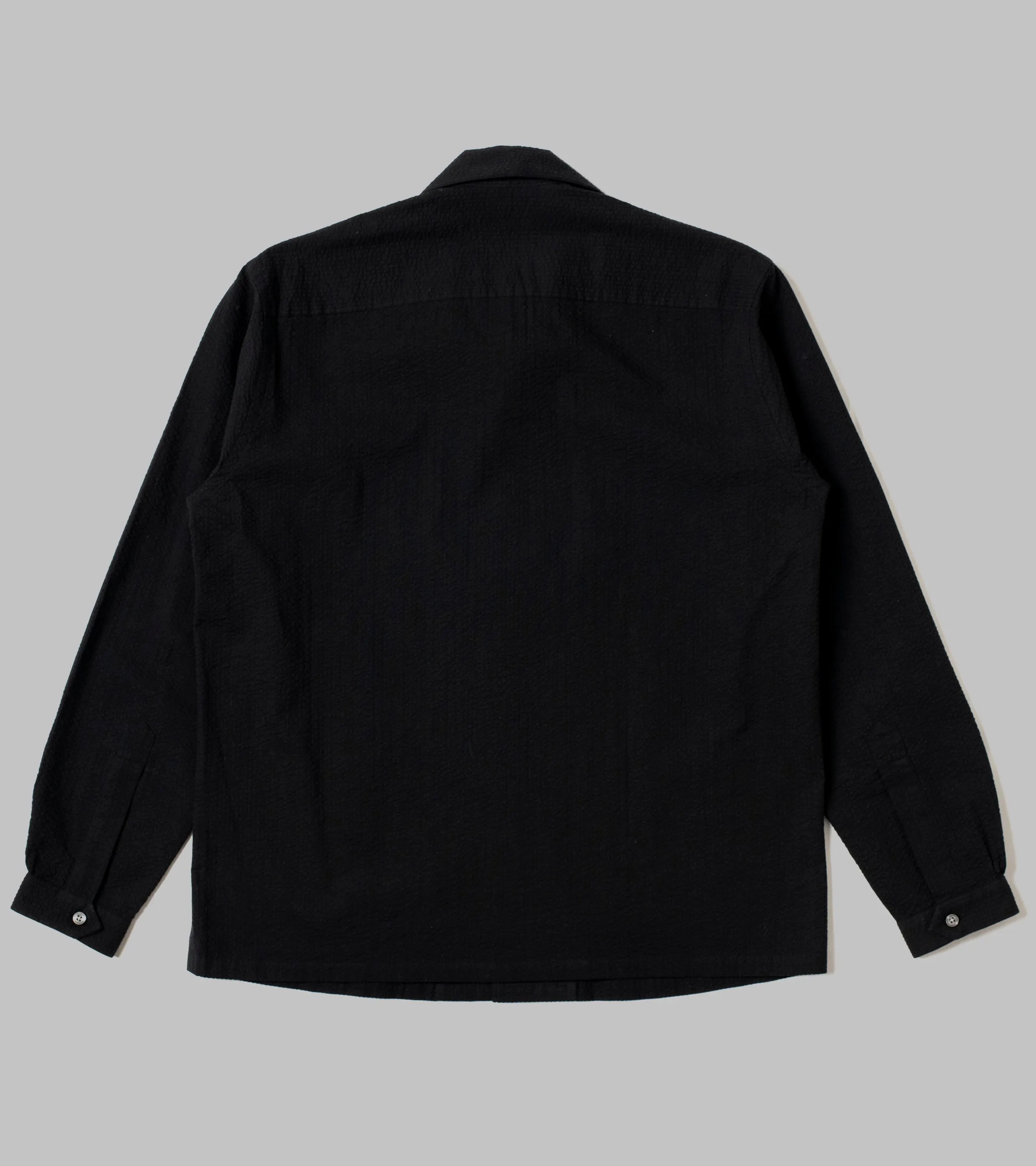 Cabana Shirt Black Seersucker