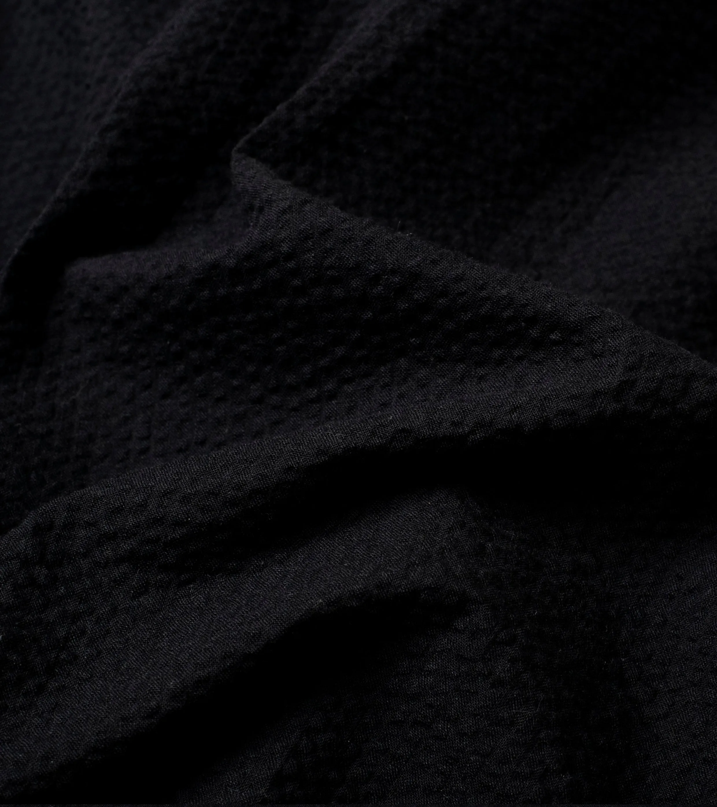Cabana Shirt Black Seersucker
