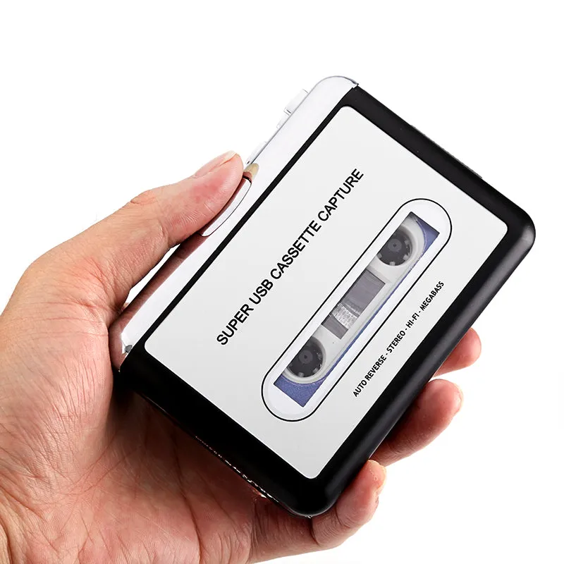 Cassette Tape-to-MP3 Converter - Plug and Play, Win   Mac Compatible, Auto Reverse, Audacity Audio Software