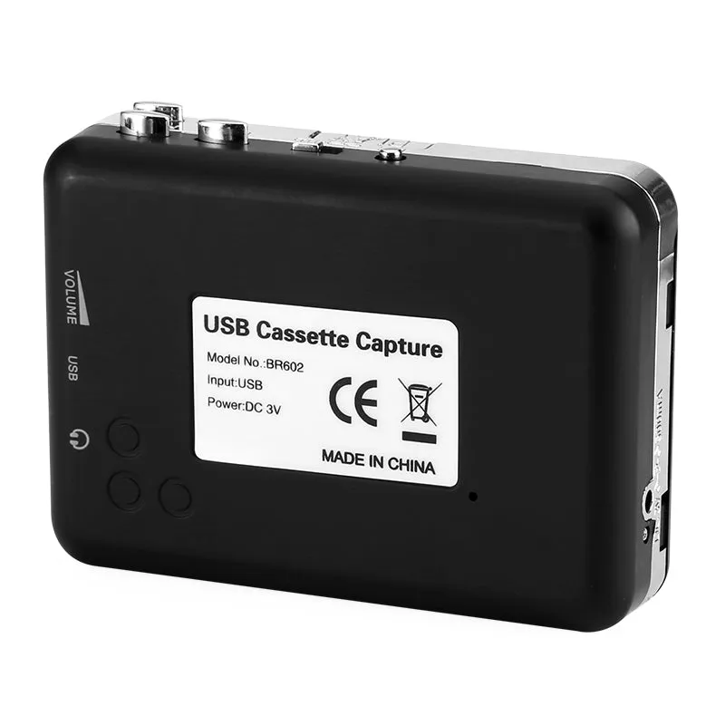 Cassette Tape-to-MP3 Converter - Plug and Play, Win   Mac Compatible, Auto Reverse, Audacity Audio Software