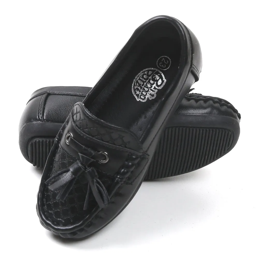 Casual Loafers For Boys - Black