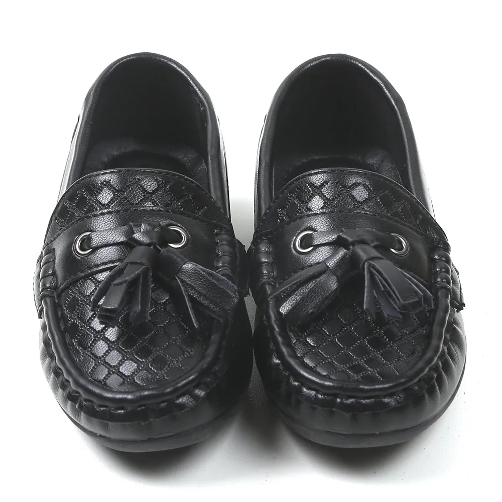 Casual Loafers For Boys - Black