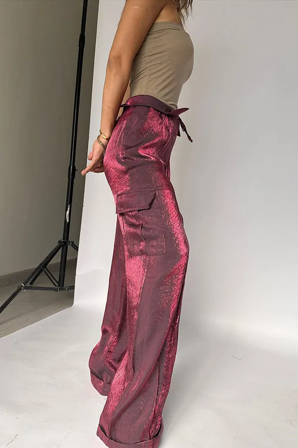 Chic Loose-Fit Casual Pants with Sleek Zipper Detailing