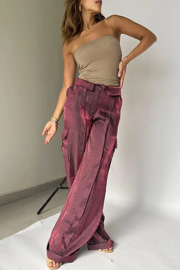 Chic Loose-Fit Casual Pants with Sleek Zipper Detailing