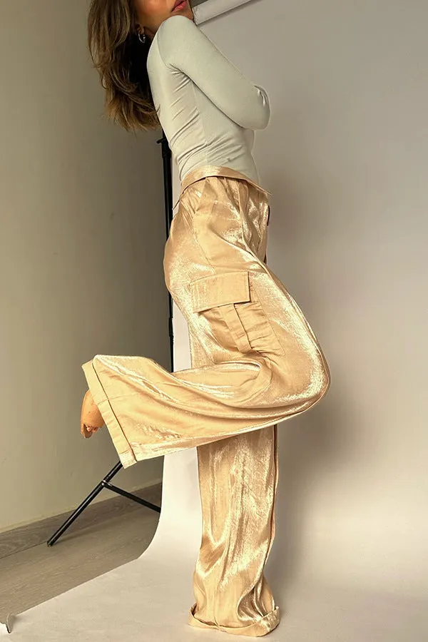 Chic Loose-Fit Casual Pants with Sleek Zipper Detailing