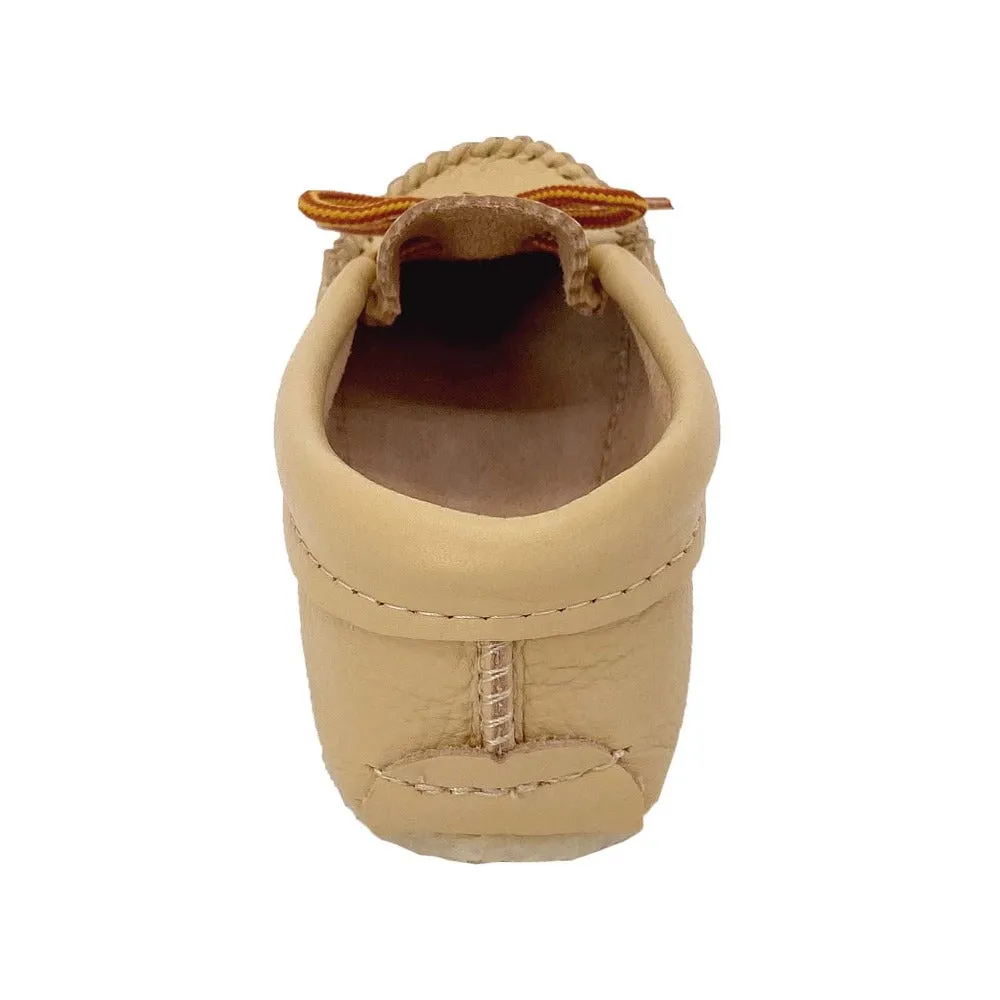 Children's Beaded Rubber Soled Leather Moccasin Shoes