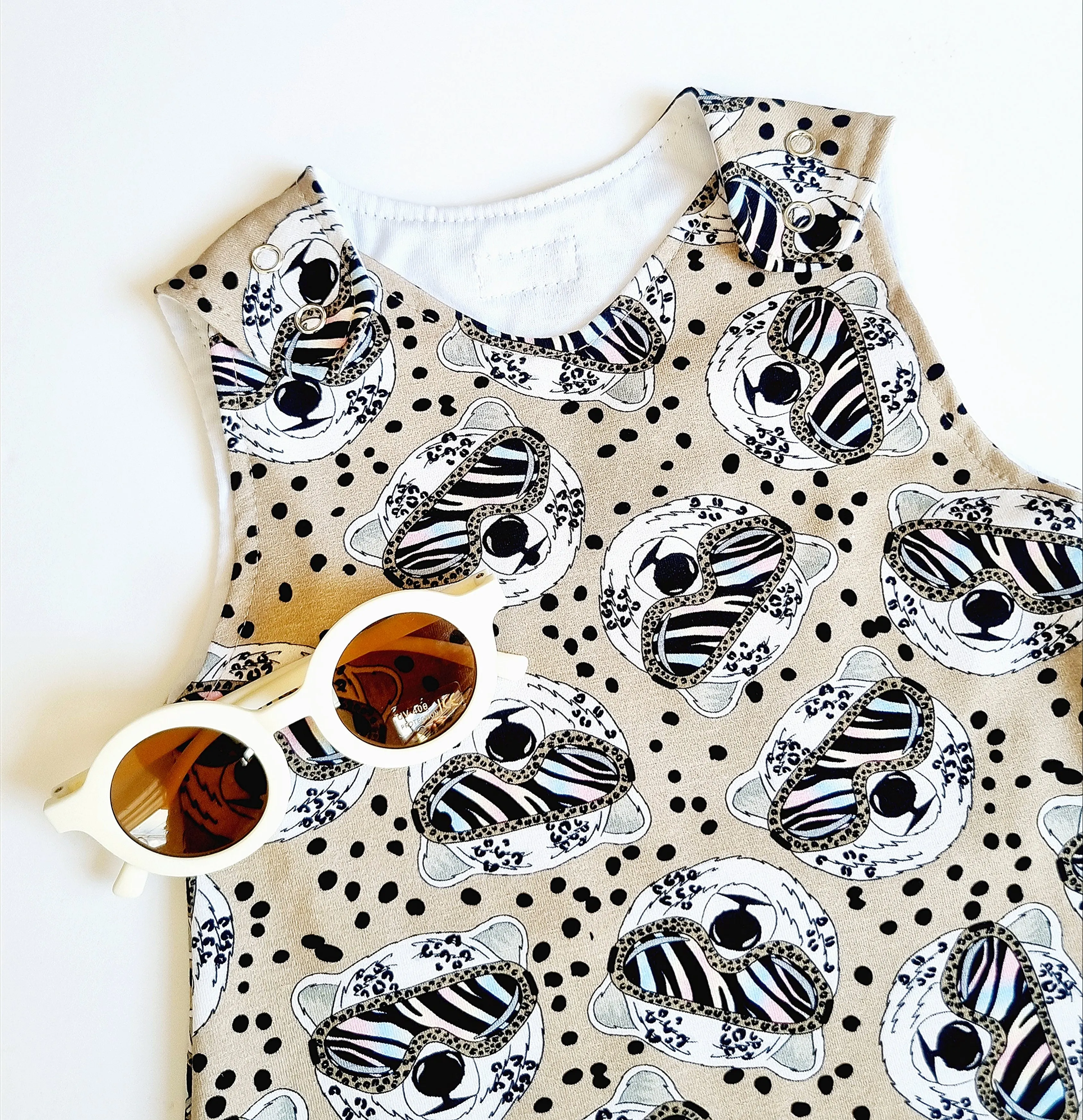 Cool Shades Print Dungarees