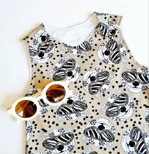 Cool Shades Print Dungarees