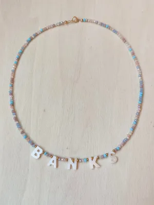Cool Tone Shell Name Necklace
