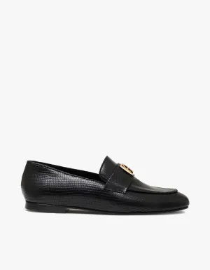 Corrine Loafers Monogram - Black Mini Embossed