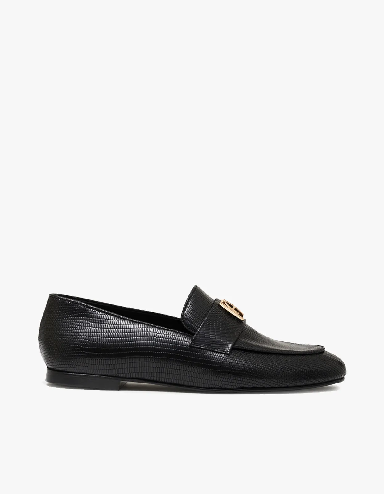Corrine Loafers Monogram - Black Mini Embossed